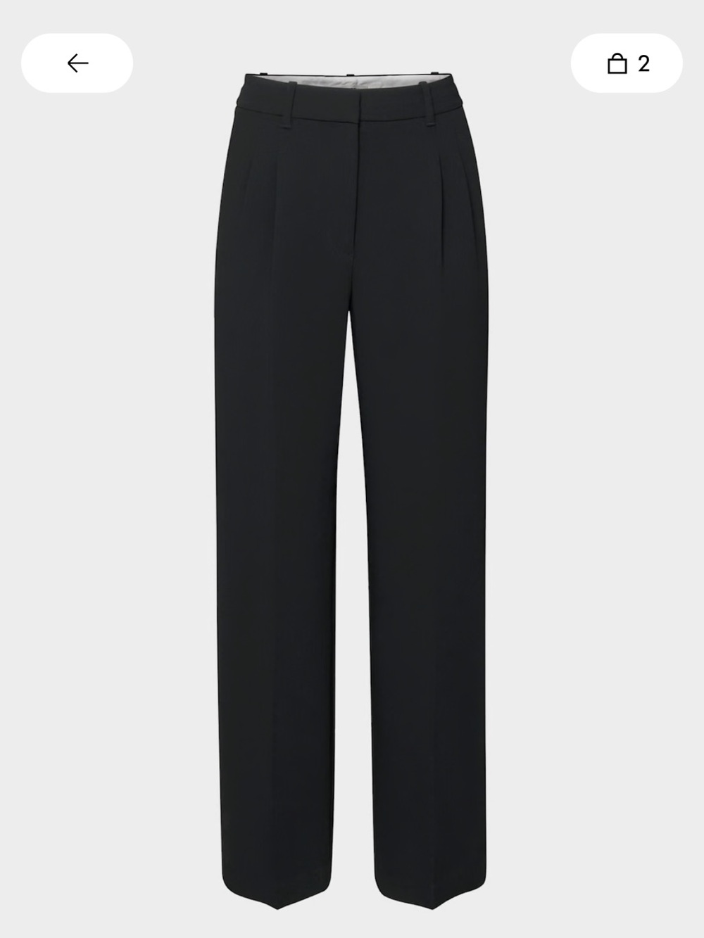 Aritzia Effortless Pant Trouser - short in Black